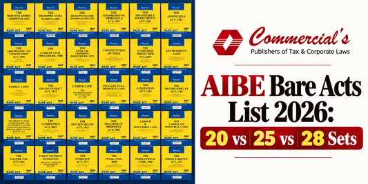 Complete List of AIBE Bare Acts 2026: 20 vs 24 vs 25 vs 28 Sets Explained