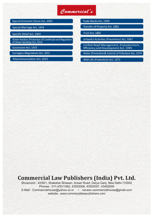 Commercial's 125 Important Bare Acts With Rule & Regulations for Daily use