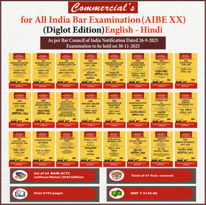 Combo Pack of AIBE 24 BARE ACTS (Diglot)