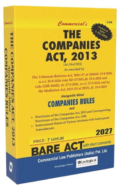The Companies Act, 2013 alongwith Allied Companies Rules (2027 Edition) (E-Book)
