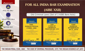 Old Criminal Laws (Set of 3 AIBE Bare Acts) 2027 Edition