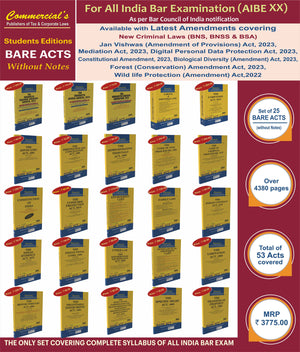 AIBE COMBO - 25 Bare acts without notes as per BCI