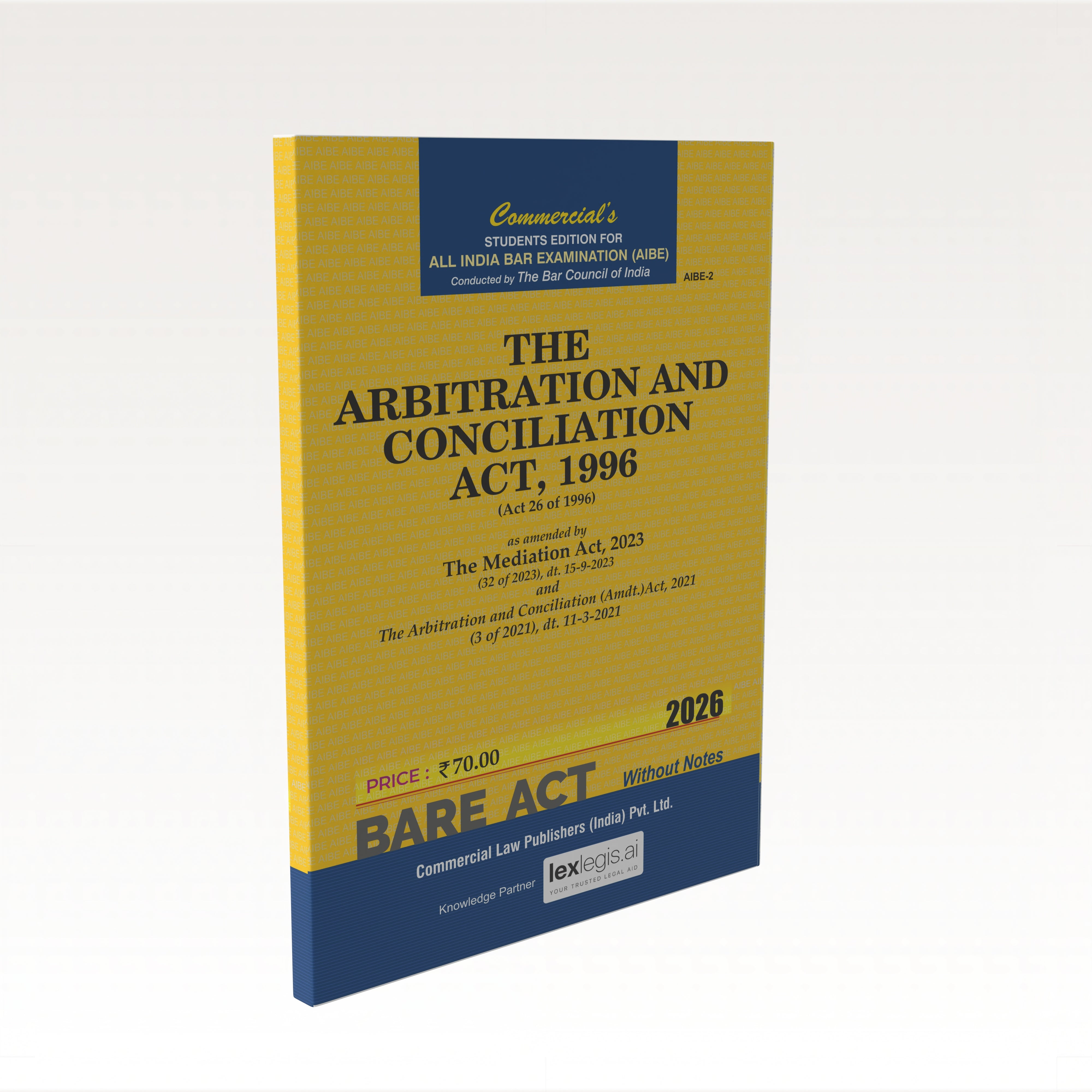 Arbitration & Conciliation Act, 1996 (AIBE)