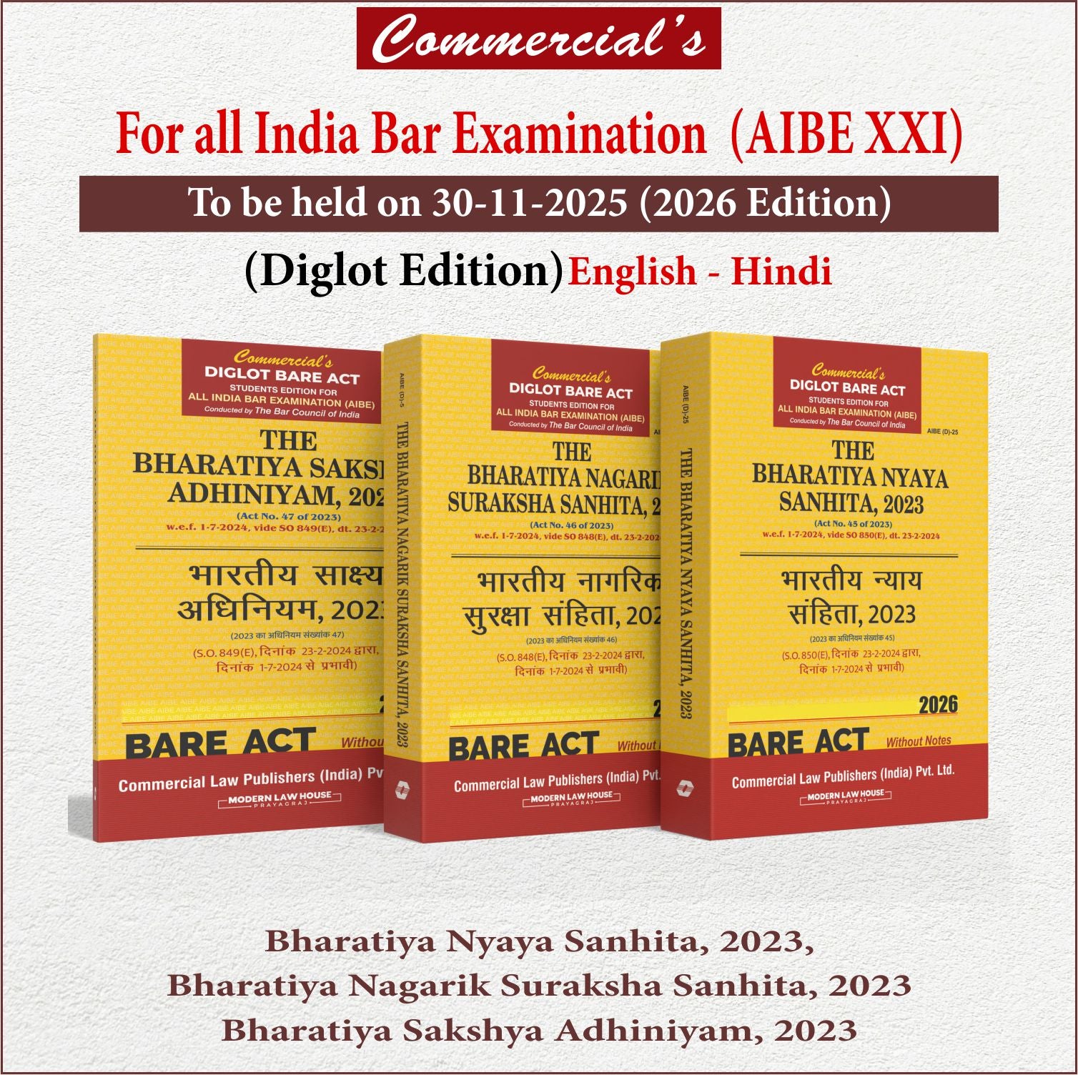 Combo New Criminal Law AIBE (Diglot)