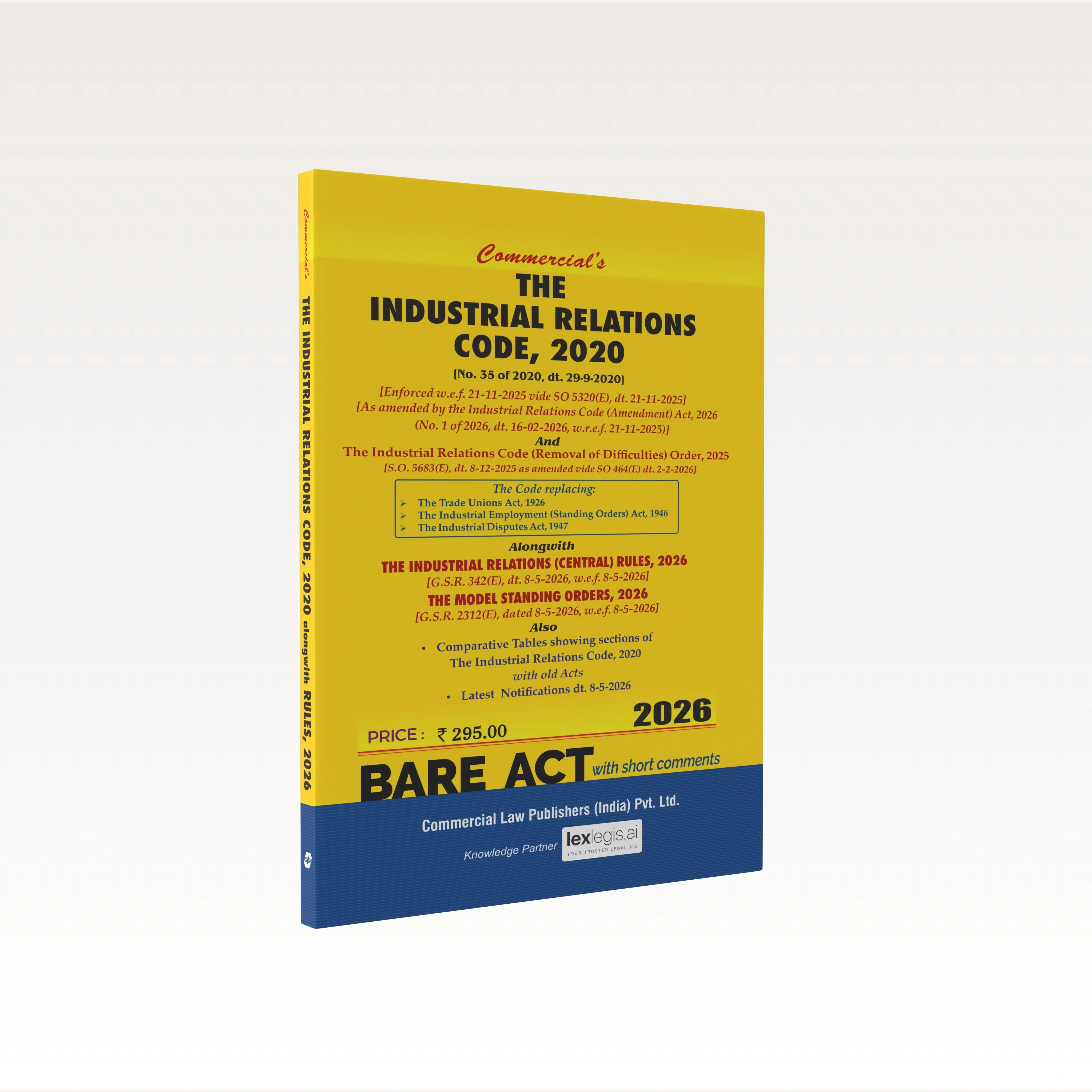 Combo Pack New Labour & Industrial Code Along with Rules, 2026