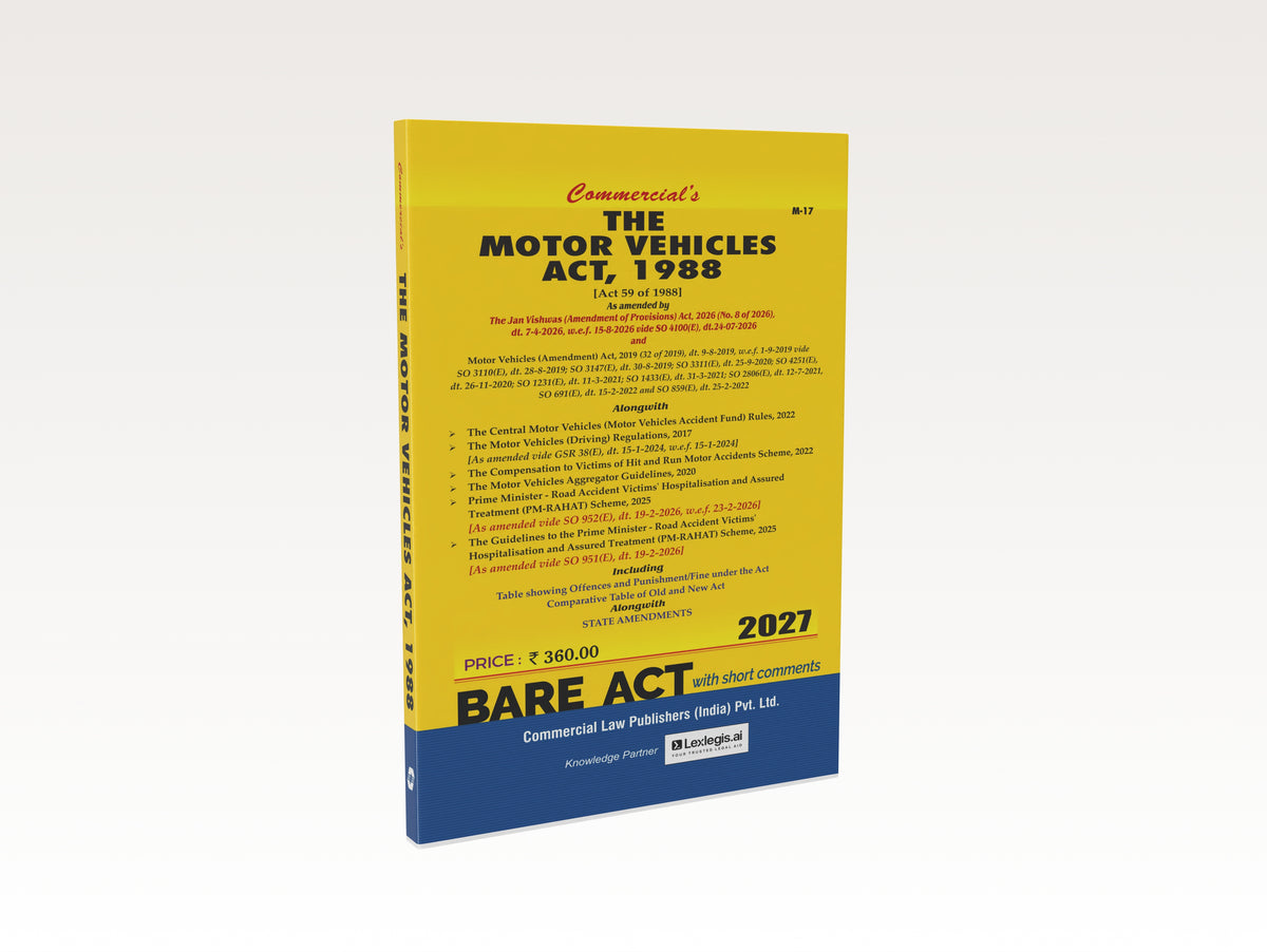 The Motor Vehicles Act, 1988 (2027 Edition) (E-Book)