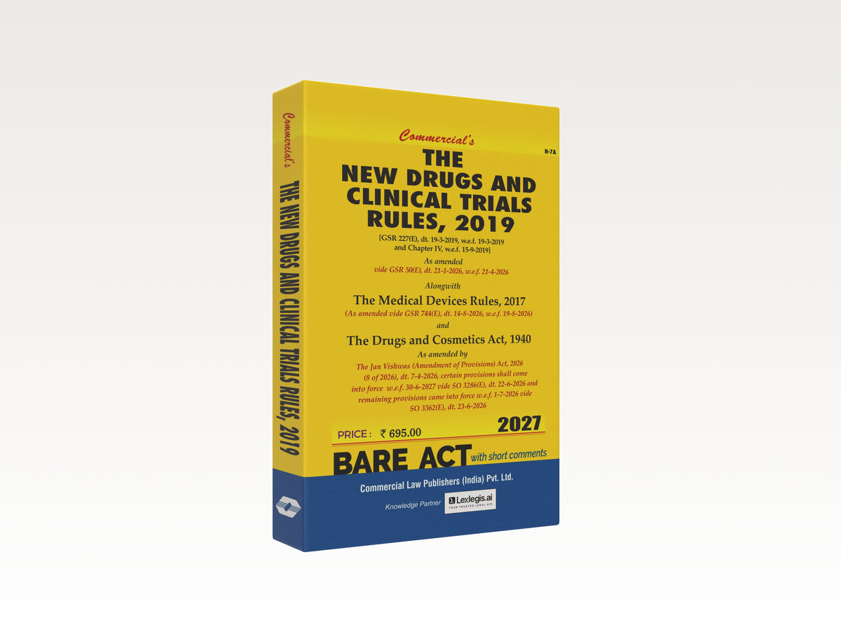 The New Drugs and Clinical Trials Rules, 2019 (2027 Edition) (E-Book)