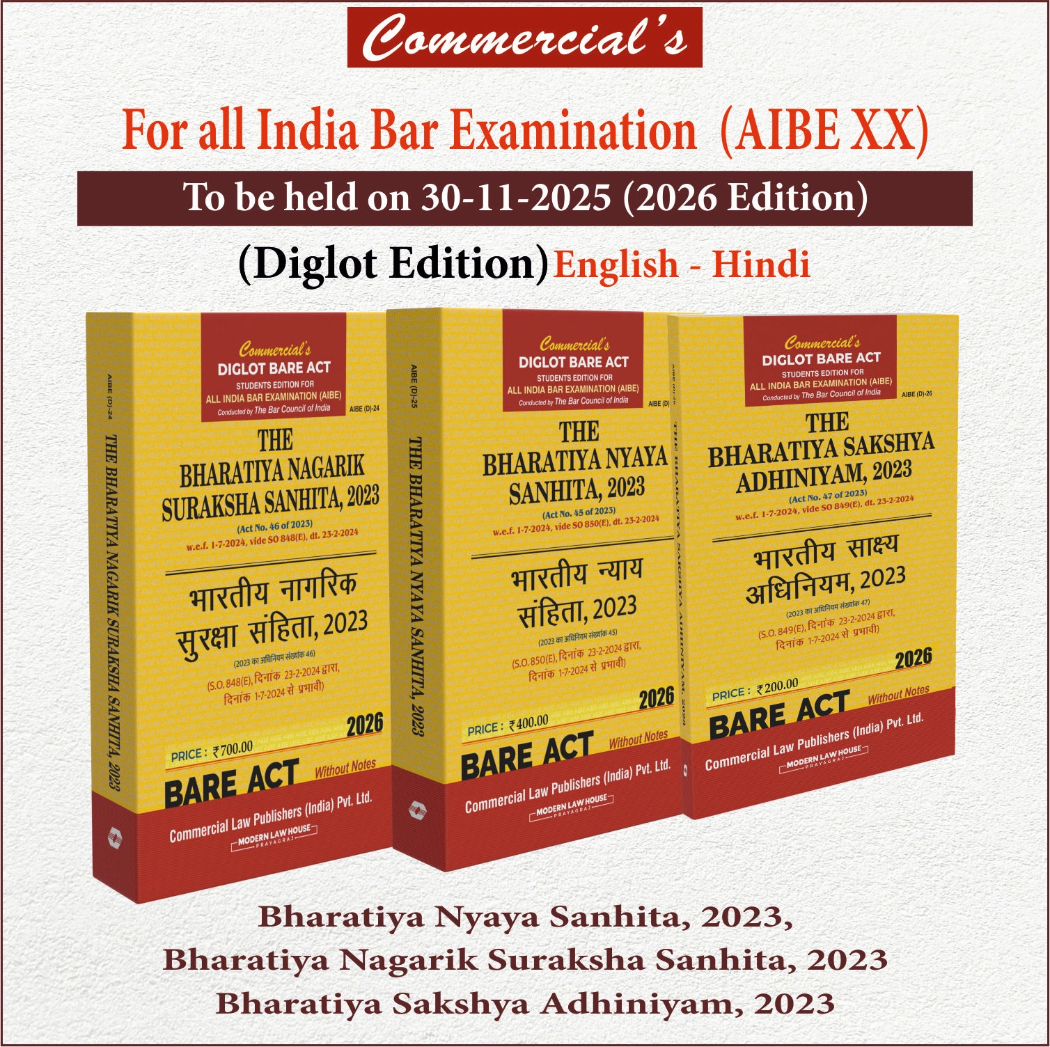 Combo New Criminal Law AIBE (Diglot)