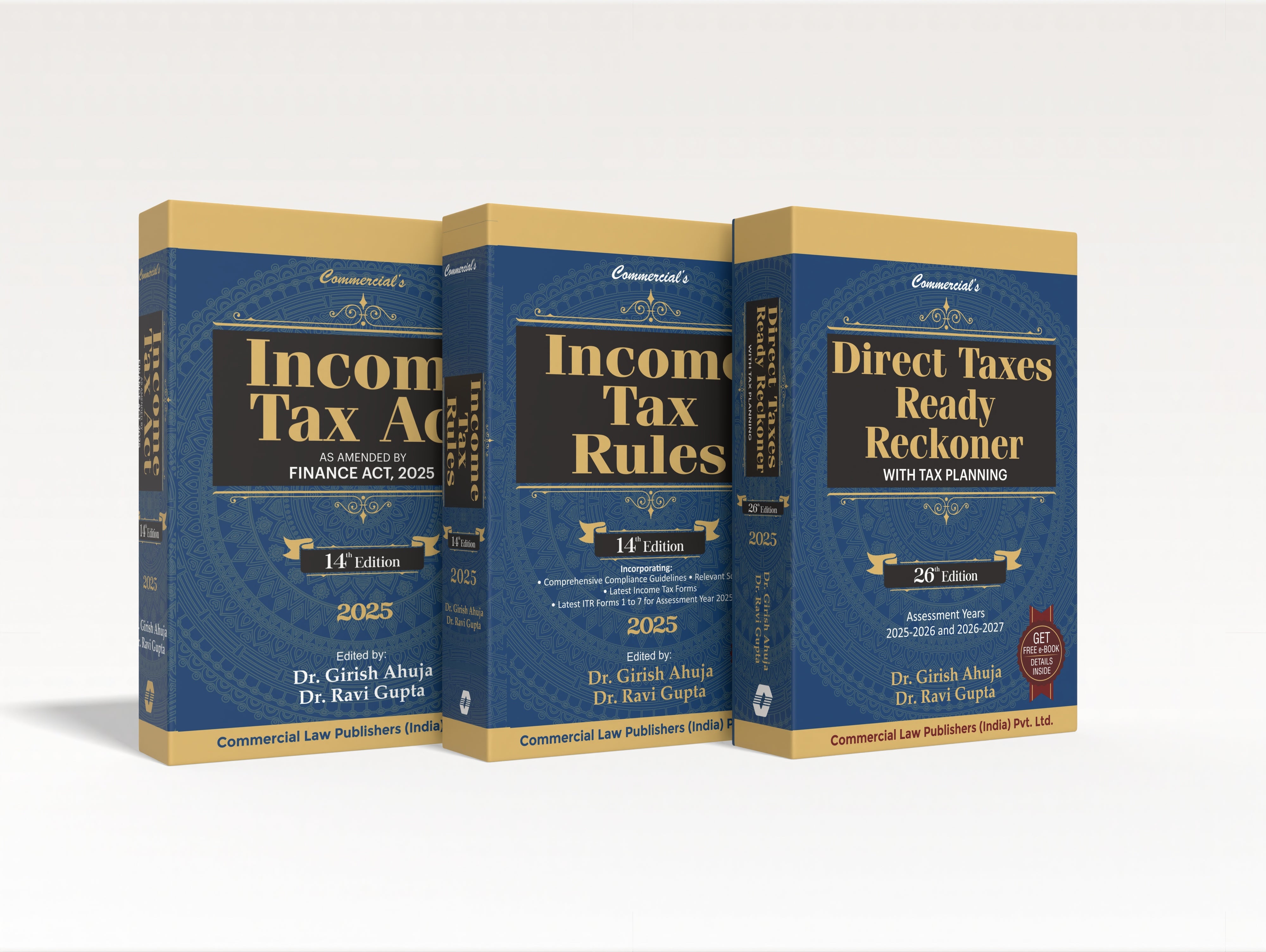 Income Tax Complete Reference Set: Direct Tax Ready Reckoner, Income Tax Act & Income Tax Rules (2025)