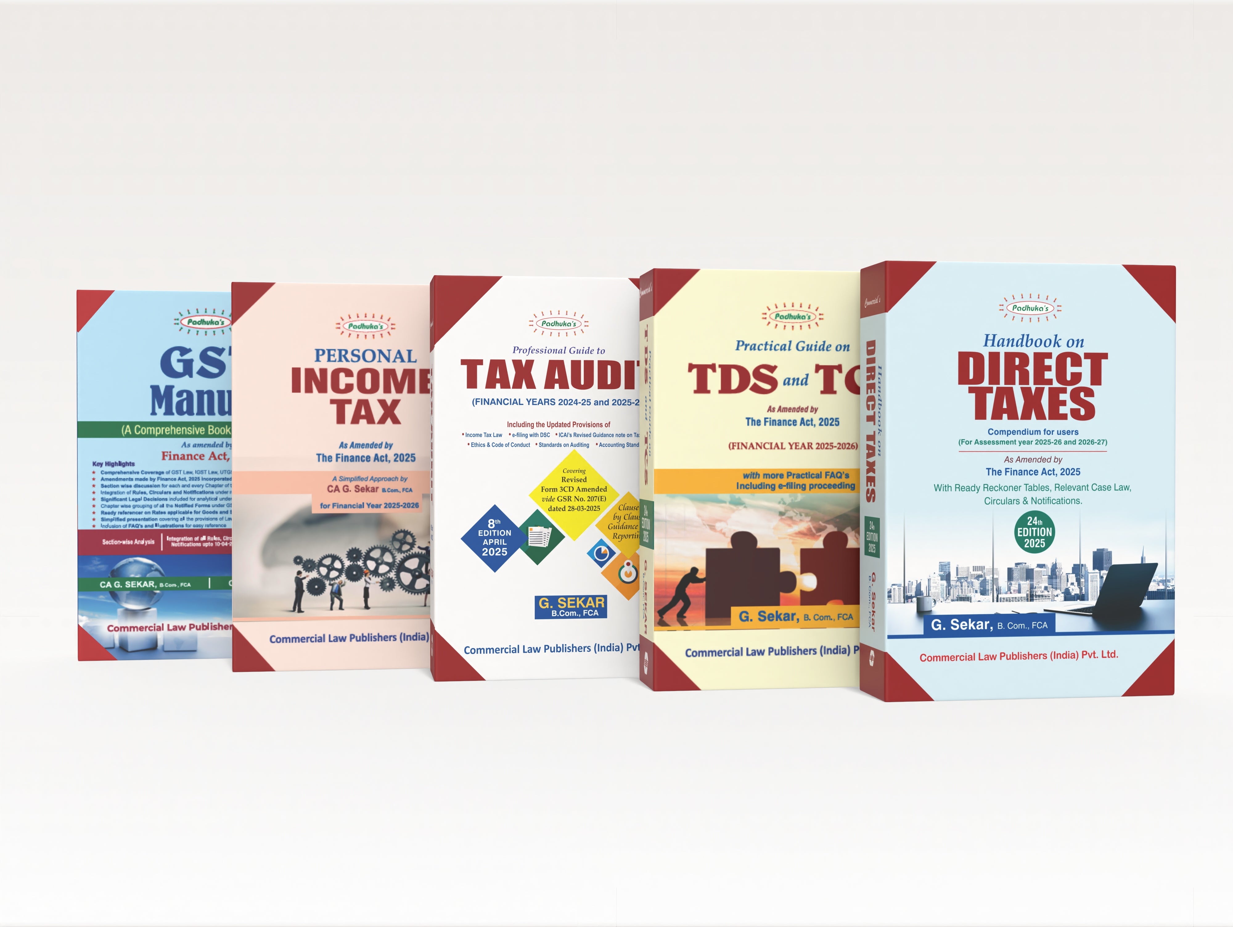 Combo Pack for Professionals – Direct Taxes, Indirect Taxes, GST Manual, TDS & TCS, and Tax Audit