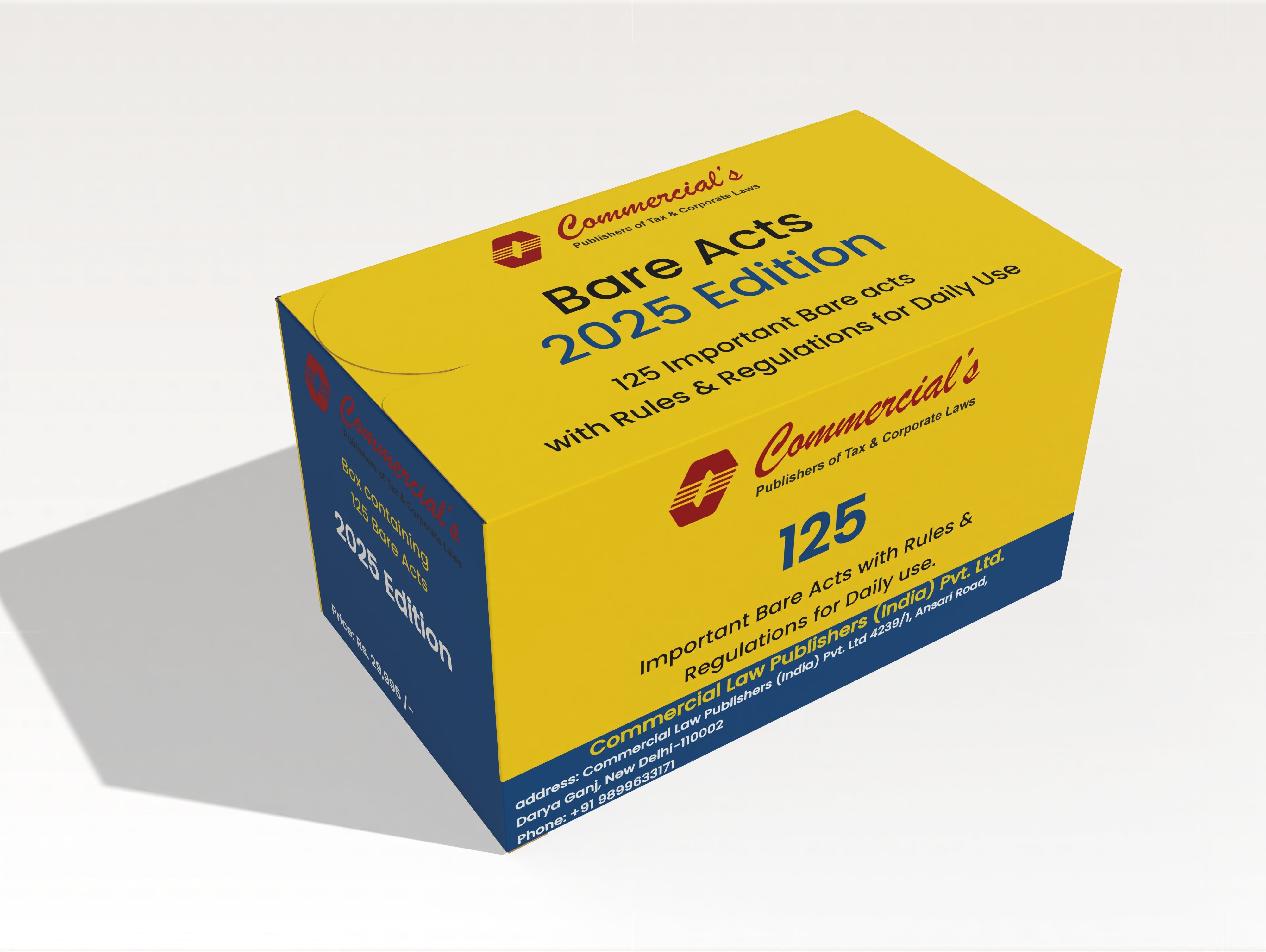 Commercial's 125 Important Bare Acts With Rule & Regulations for Daily use