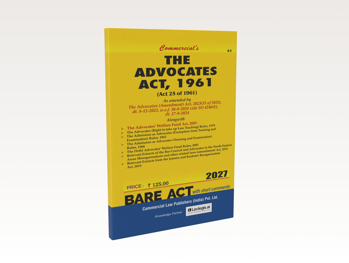 The Advocates Act, 1961 (2027 Edition)