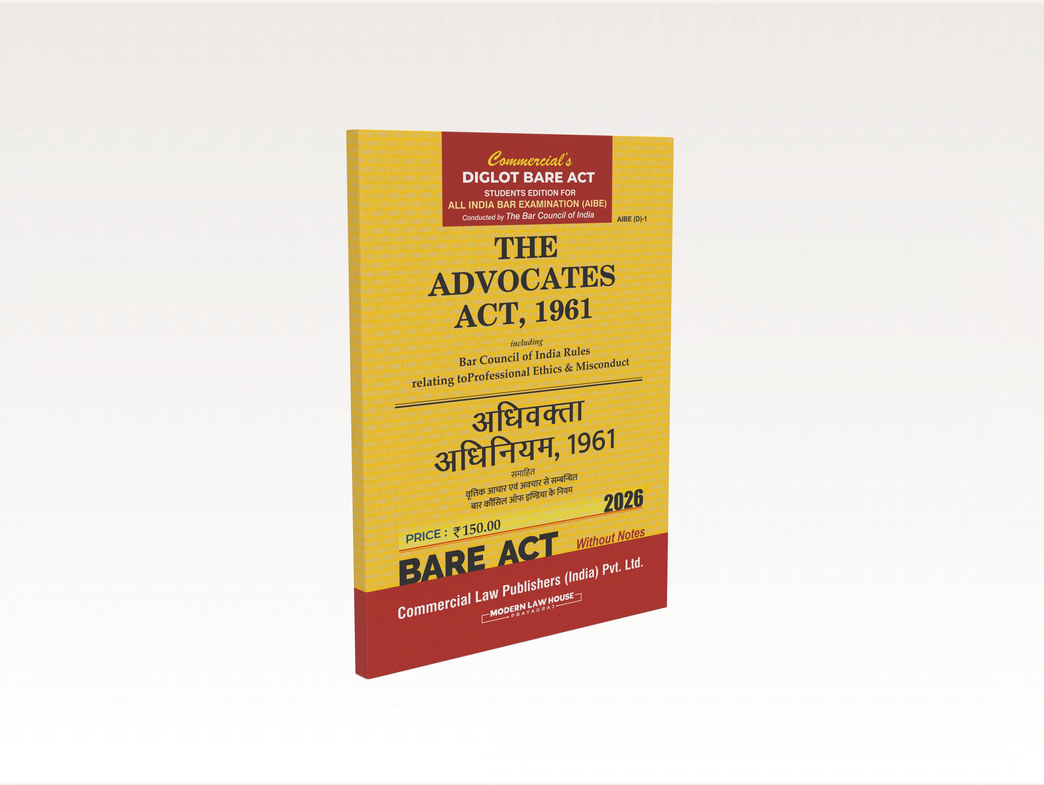 The Advocates Act, 1961 (AIBE) Diglot