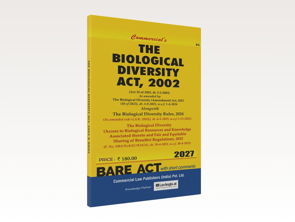 The Biological Diversity Act, 2002 alongwith Rules 2004 (2027 Edition)
