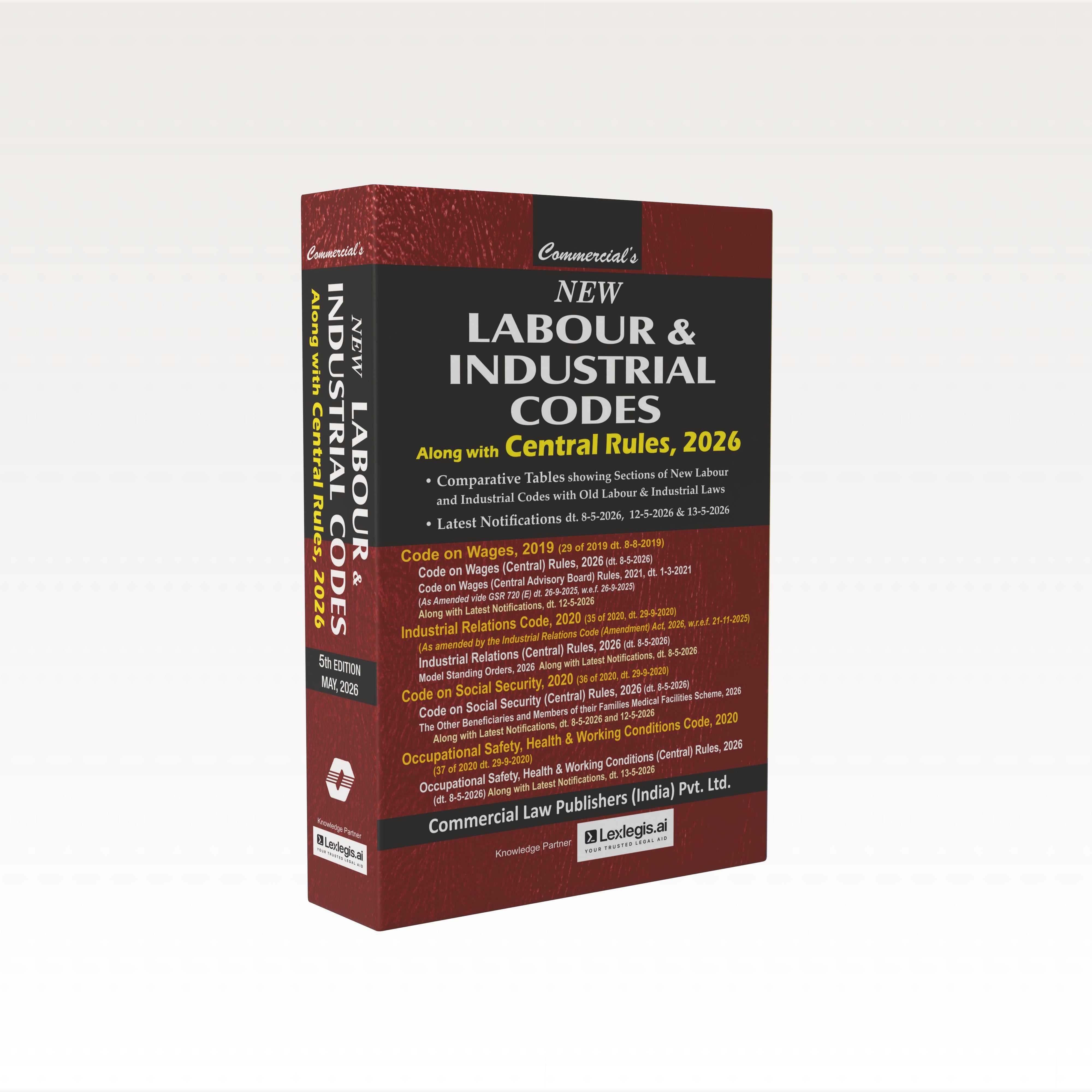 New Labour & Industrial Codes Alongwith Central Rules, 2026 (E-Book)