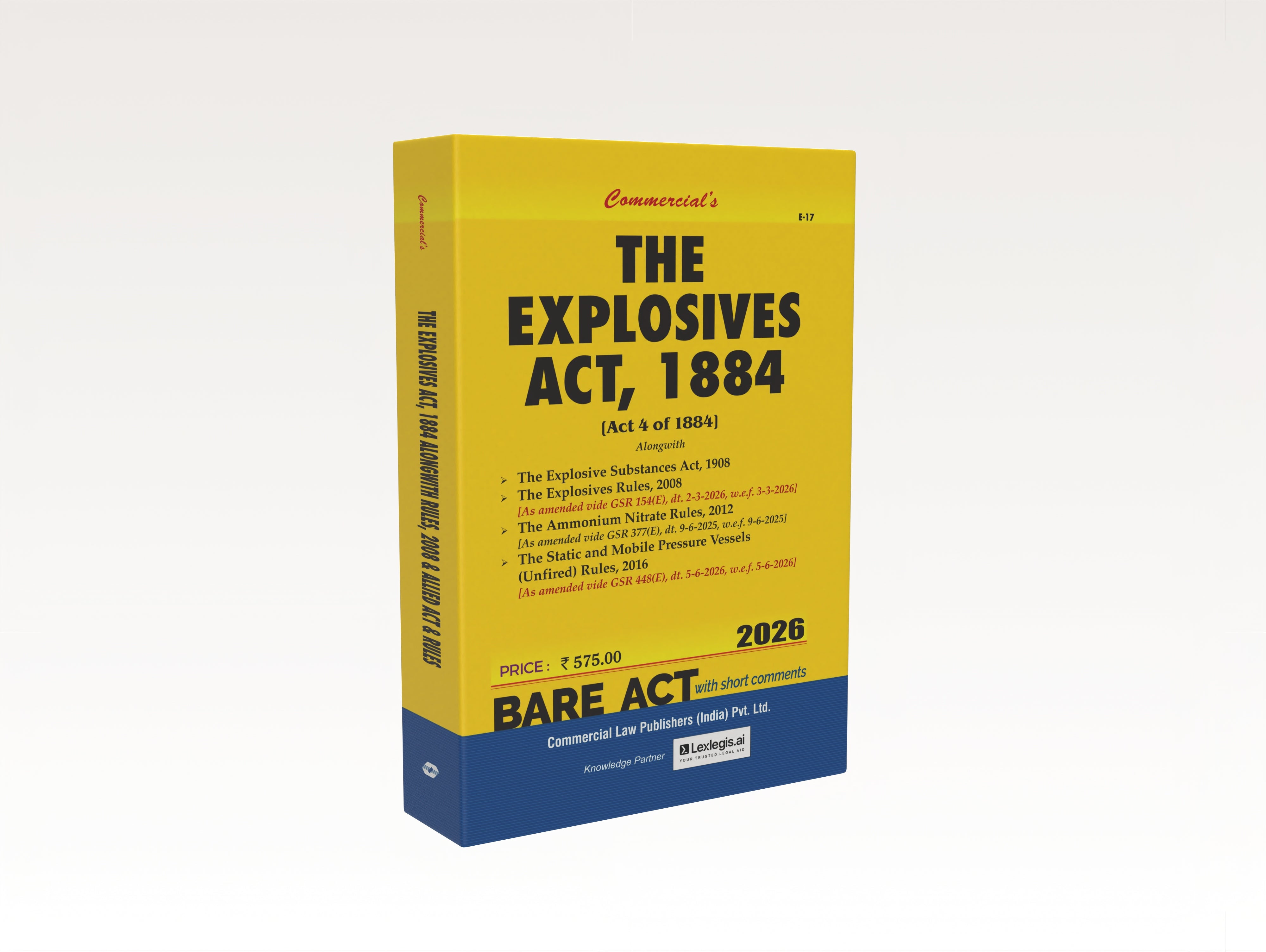 The Explosives Act, 1884 (E-Book)