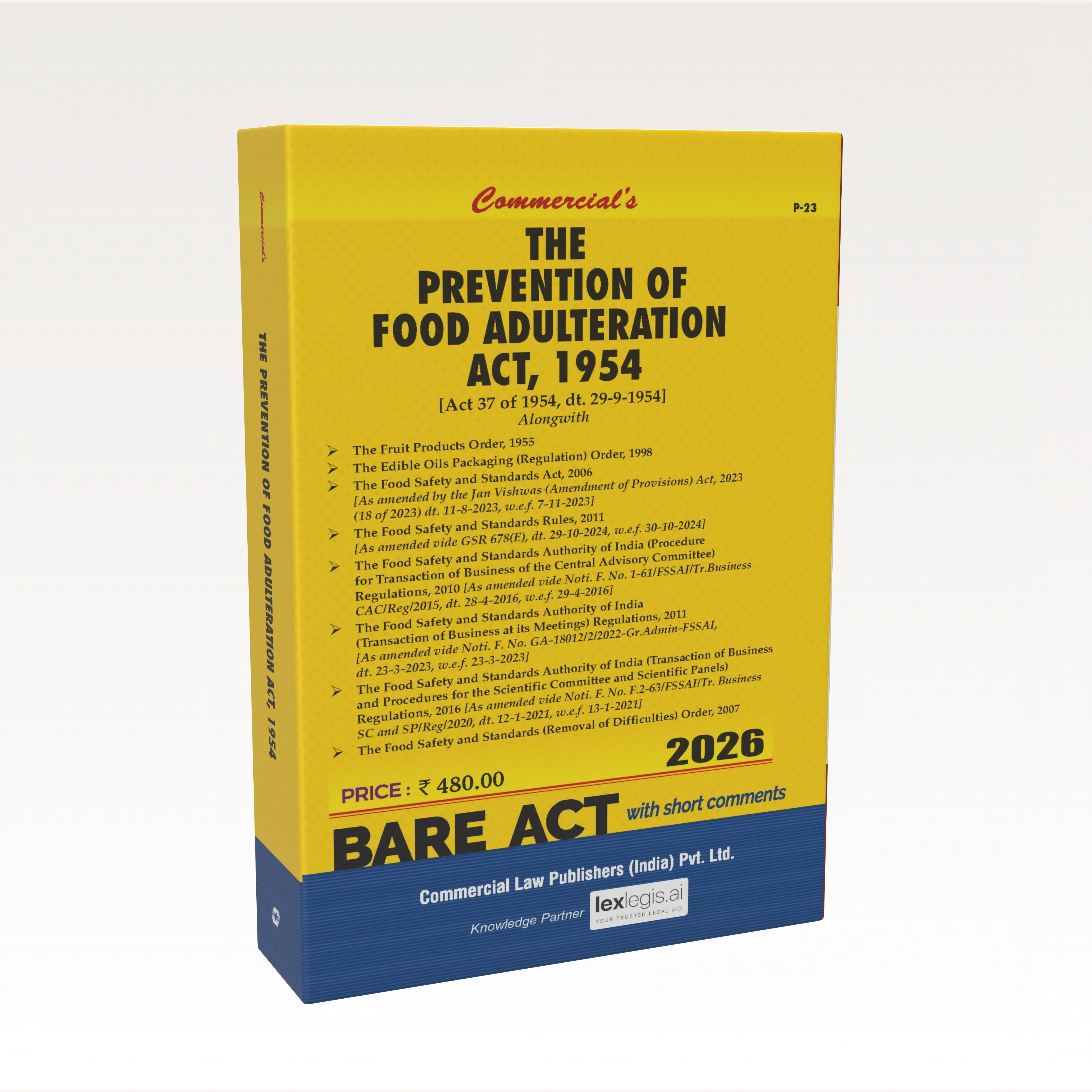 Prevention of Food Adulteration Act, 1954