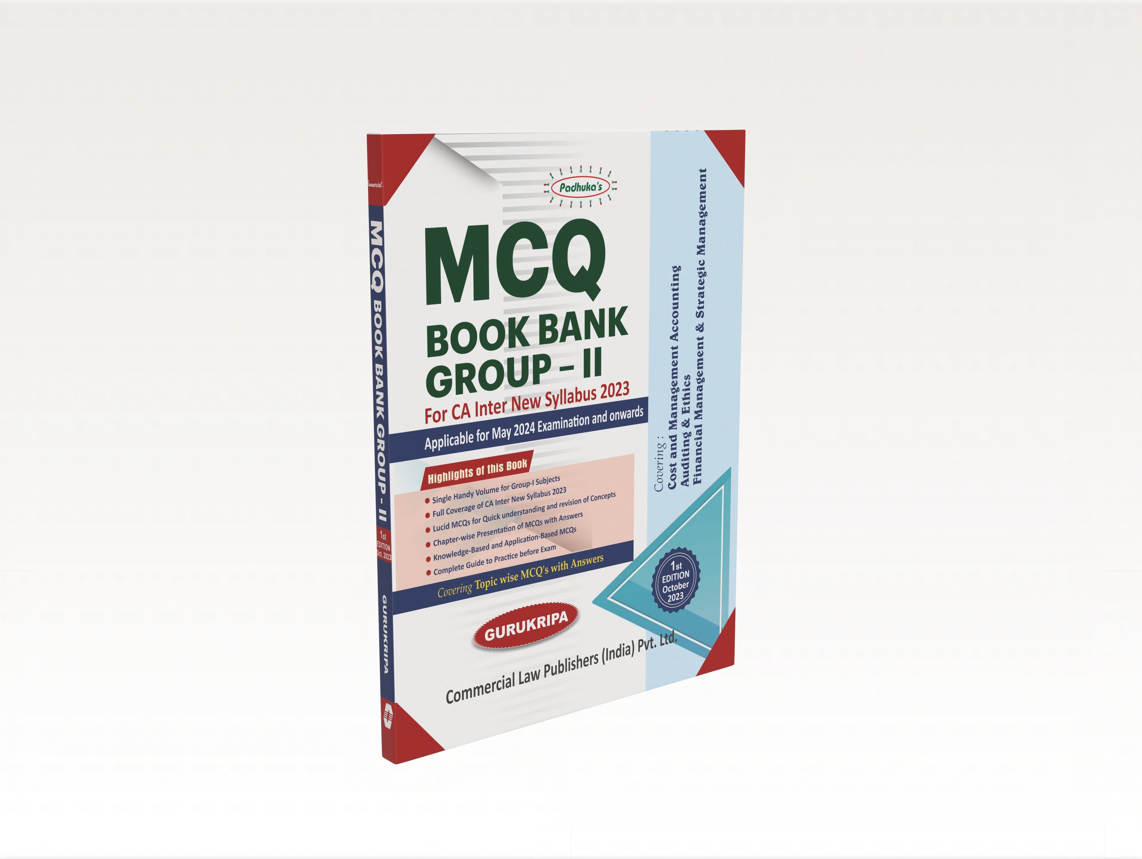 MCQ Book Bank Group-II for CA Inter New Syllabus 2023