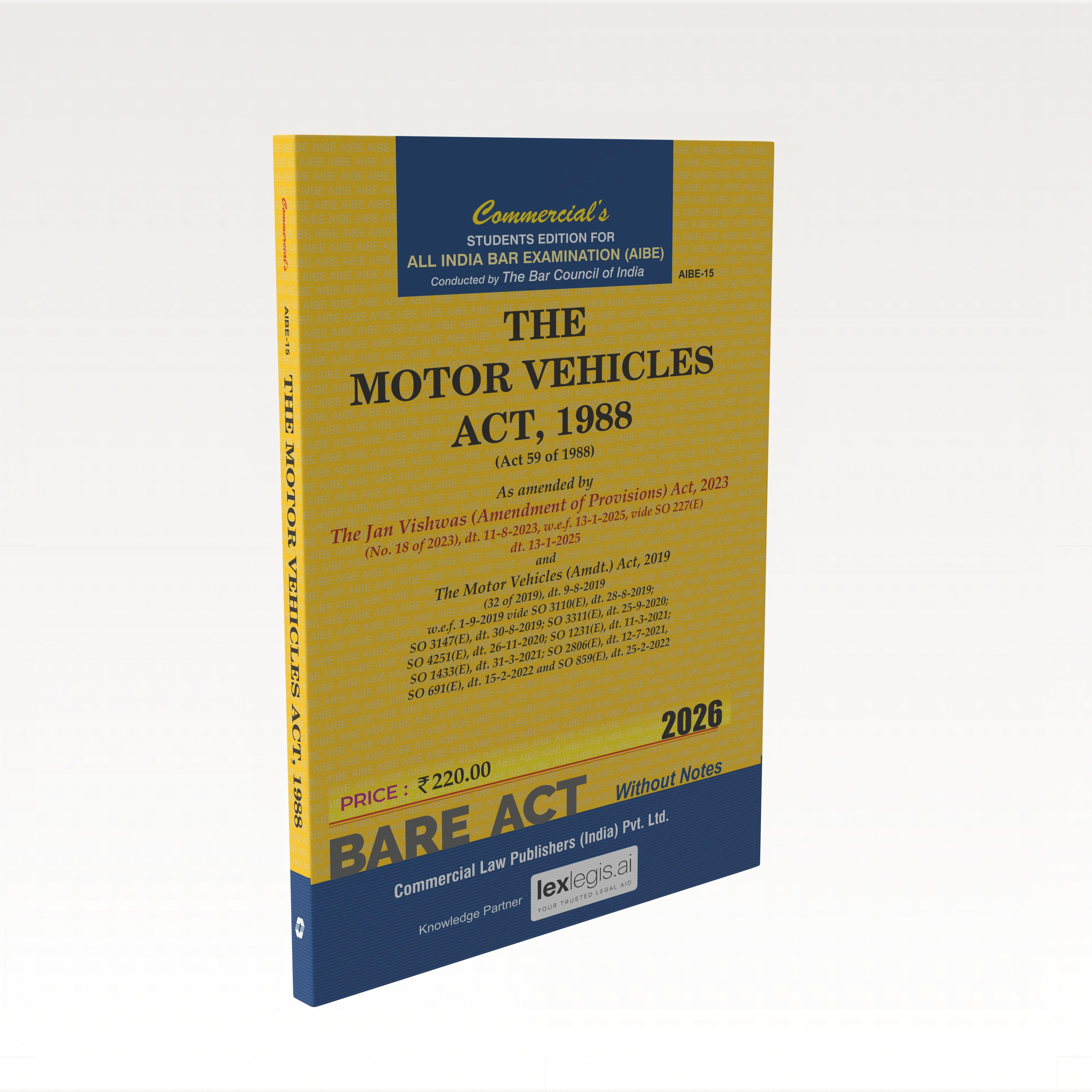 Motor Vehicles Act, 1988 (AIBE)