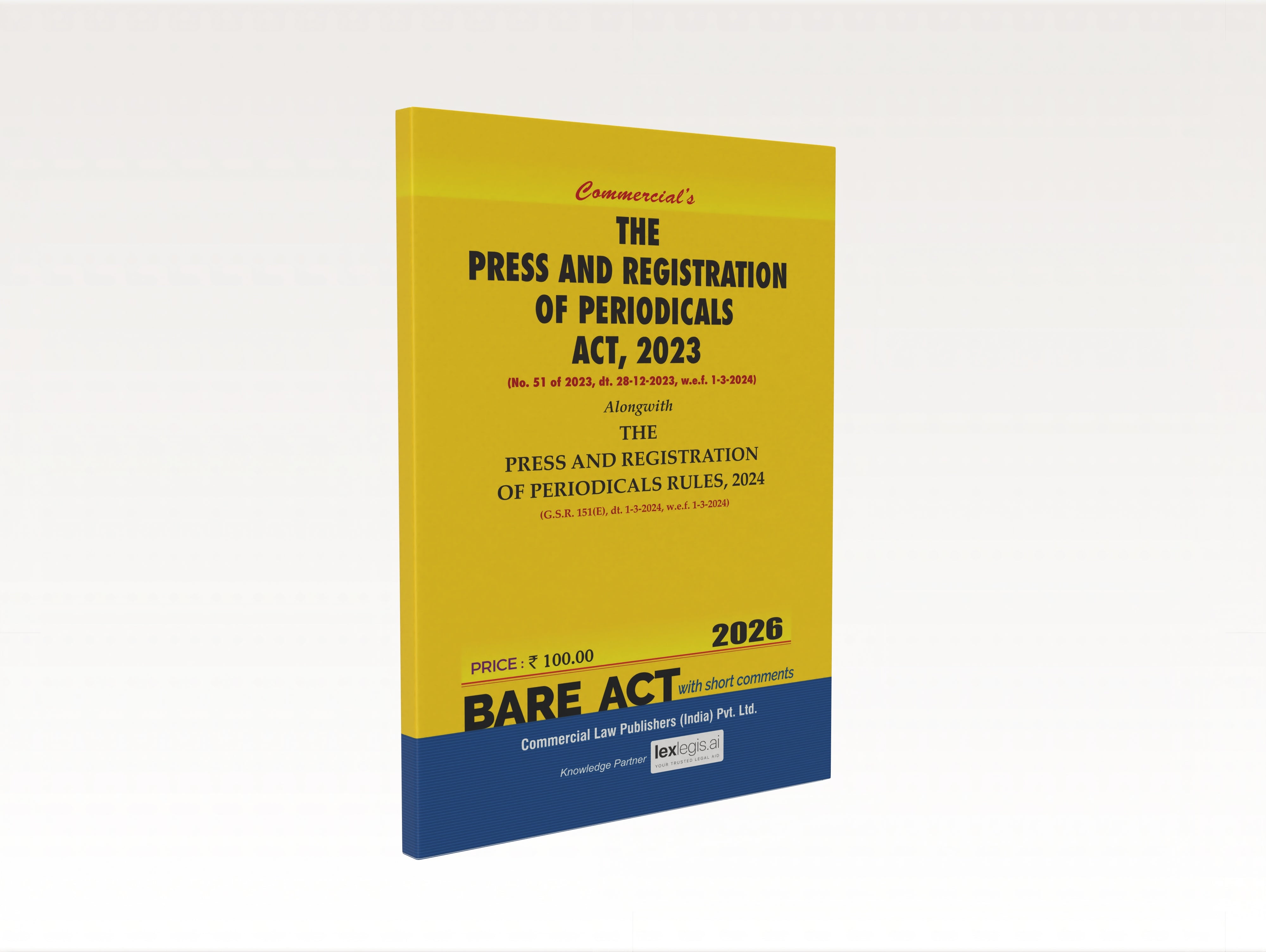 The Press and Registration of Periodicals Act, 2023 (E-Book)