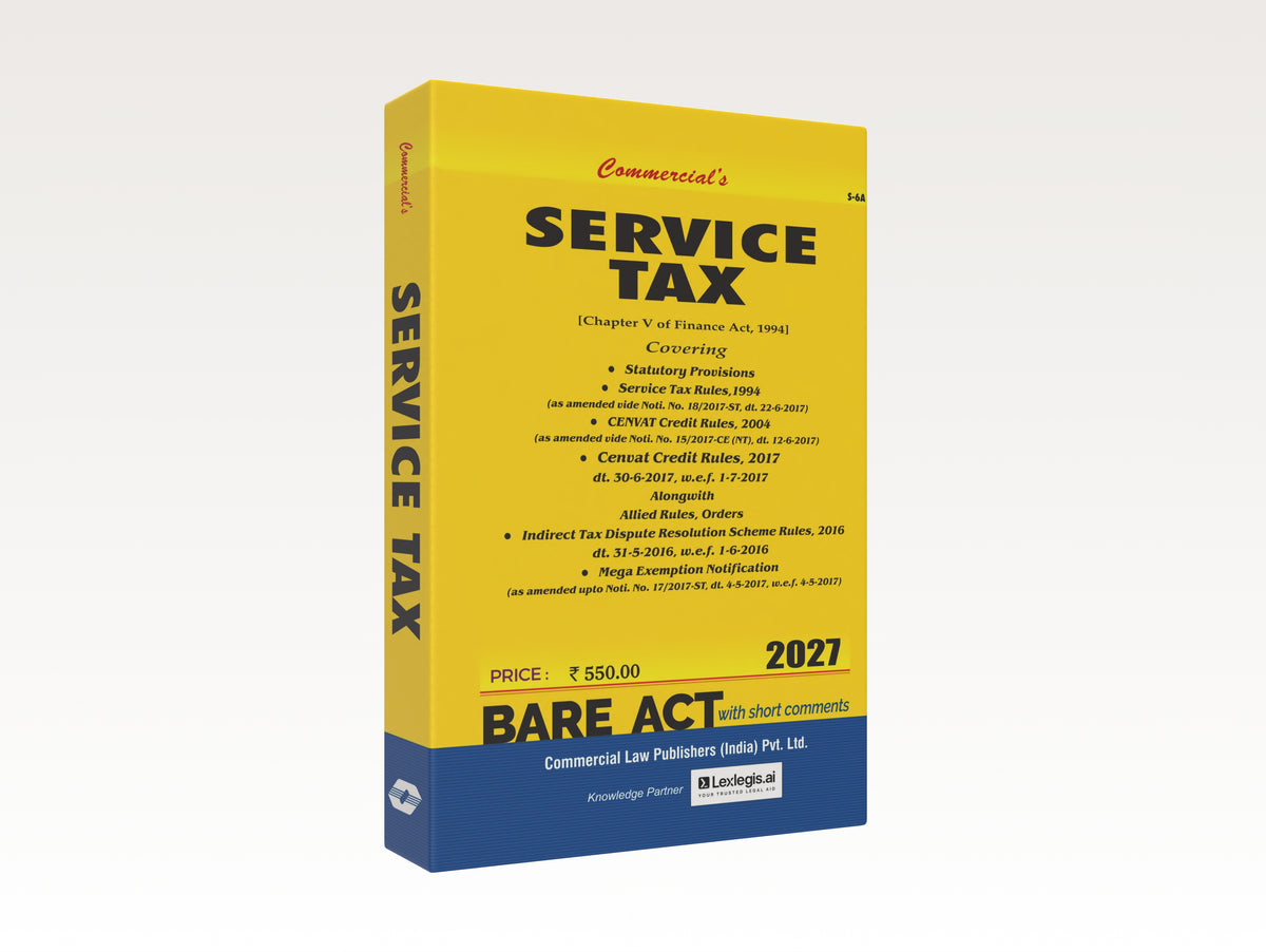 Service Tax with Rules and Allied Rules (2027 Edition) (E-Book)