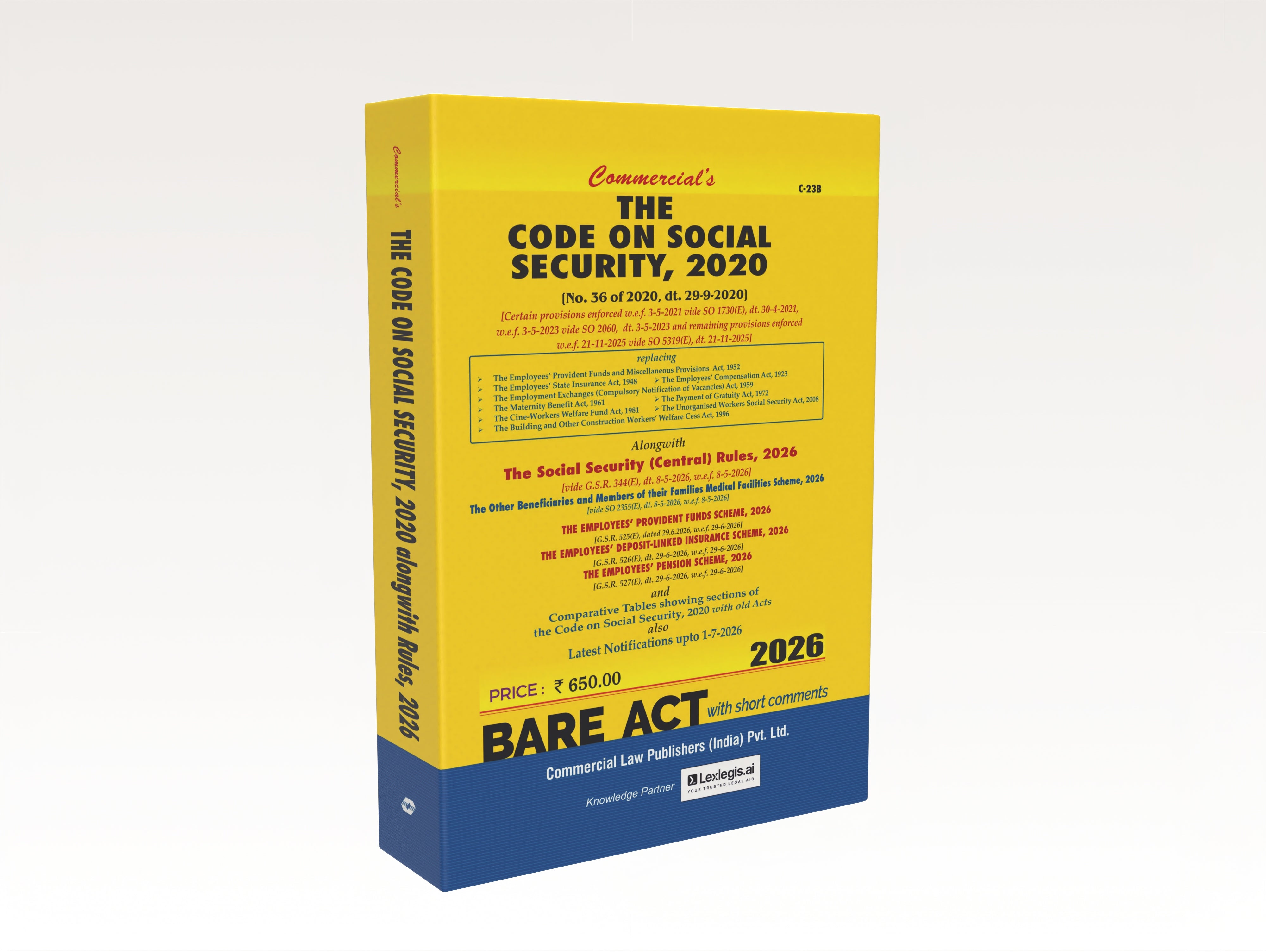 The Code on Social Security, 2020 with Rules, 2026 (E-Book)