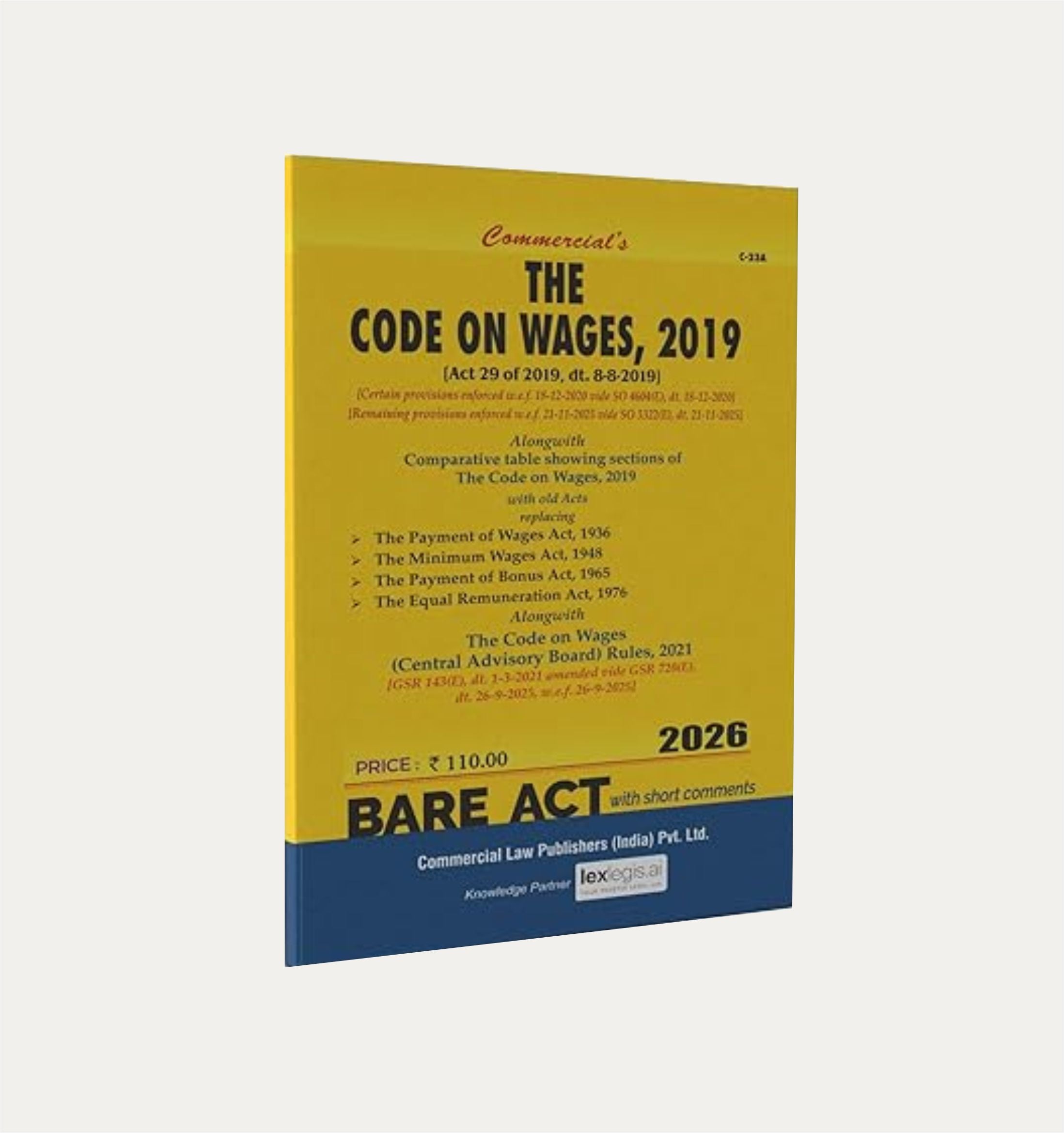 The Code on Wages, 2019
