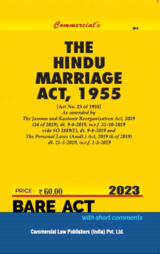 Buy Hindu Marriage Act 1955 Commercial Law Publisher 4433