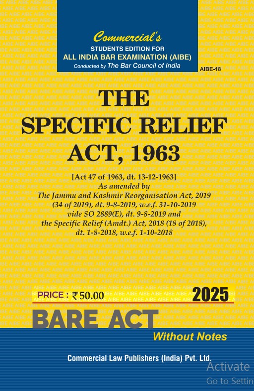 Buy Specific Relief Act, 1963 | Commercial Law Publisher